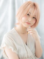 ドクターズ サロン ラブ(Dr's Salon LAB)&nbsp;ハイライトミルクティーピンク外ハネウルフカットq古河10代20代