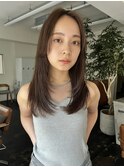 顔周りレイヤーミディアムロング