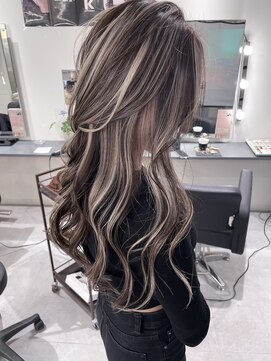 キング(K!ng) 縮毛矯正髪質改善ハイライトレイヤーカット枚方美容室エクステ