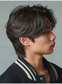 センターパートニュアンスパーマ韓国カルマパーマコンマヘア