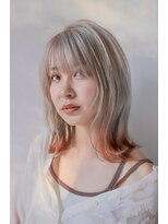 ポイントファイブバイソレイユ 小松店.5 by SOLEIL)&nbsp;ミディアム肩上フェイスレイヤーブリーチエンドカラー