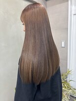 ファビ 渋谷(Fab)&nbsp;くびれヘア/暗めカラー/アプリコットオレンジ/縮毛矯正