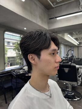 ニコ トウキョウ ロジック(nico TOKYO Logic) メンズセンターパートニュアンスパーマ