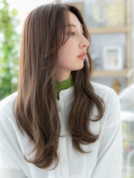 カバーヘア イヴ 戸頭店(COVER HAIR EVE) かきあげ前髪大人かわいい小顔ウェーブ巻きh4川口20代30代40代