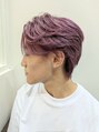 エミヲ メンズサロン 石川町(emiwo MENS SALON) カシスピンク暖色系は1回のブリーチでも透明感がでて綺麗です