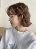 ミニボブ×ウェーブパーマ似合わせ顔周りカット顔まわりレイヤー