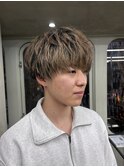 メンズマッシュツーブロックシースルーマッシュマッシュウルフ