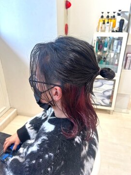 プロ ヘア テック(PRO HAIR TEC) ハーフアップ×インナーカラー