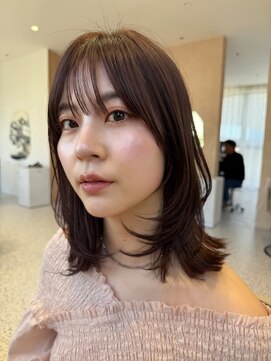 オン キャナルシティ博多前店(on) 【晴音】ミディアムレイヤー/ラベンダーブラウン/20代