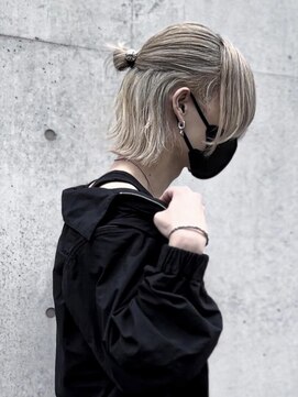 men's salon Gaudi 西宮北口店【メンズサロン ガウディ】【4月3日OPEN(予定)】 メンズロングウルフ×メンズハーフアップ×ブリーチハイトーン