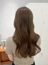 ローウェ 渋谷(Louwe)&nbsp;ブリーチなしWカラーでオリーブベージュ【Louwe 渋谷 mitsuki】