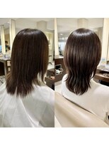 ヘア&エステ ヒロイン 西武池袋店&nbsp;大人上品くびれウルフボブスタイル。