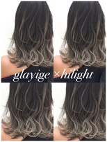 トルネード(TORNADO)&nbsp;外国人風ボブ ハイライトグラデーション グレージュ　外ハネ