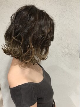 アンプヘアー 桂店(unpeu hair) 【エレガントな質感】ソフトグレージュグラデーションカラー