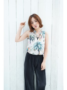 ナオシ トレス 富雄店(nao*c tres) 【奈良/富雄nao*c】センターパートの☆小顔前下がり外ハネボブ