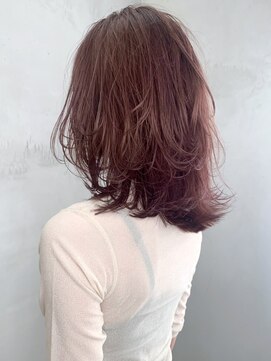 アルバム 銀座(ALBUM GINZA) メルティピンク_ネオウルフ外ハネボブアッシュブラウン_ba275252