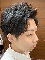 ケースタイル ヘアスタジオ 神保町店(K STYLE HAIR STUDIO) ゆるスパイラルパーマ　アップバングツーブロック　束感ショート