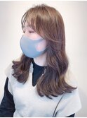 韓国風ヘア/ベージュ/オリーブベージュ