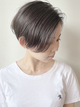 モリオフロムロンドン 原宿本店(morio from London) 【morio 原宿】前髪なしハンサムショート グレージュ