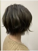 カーキグレージュショート