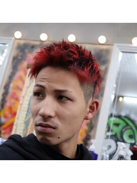 スピナーバルベアリーア(SPINNER BARBERIA) 黒×赤メッシュカラー