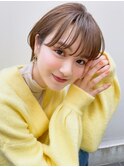 【BAYROOM】小顔に見せるミニショート×ラテベージュ