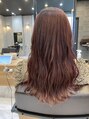 アグ ヘアー ウェイン 山形若宮店(Agu hair wain) ピンクカラーをコテ巻き仕上げ♪ブリーチデザイン入ってます。