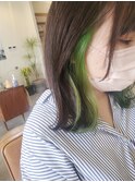 インナーカラー×ライムグリーン