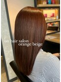 オレンジベージュイルミナカラー/髪質改善トリートメント