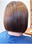 20代30代40代髪質改善カラーナチュラルボブ透明感ブラウン
