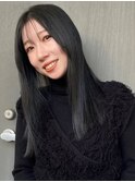 20代30代 グレージュカラー 艶感 ストレート【天神/今泉】