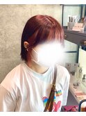 【Hono/STYLE藤沢】コーラルピンクインナーボブ