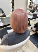 ペールピンクカラー/ミディアムヘア/平塚美容室