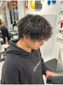 波巻きパーマメンズツイストスパイラルパーマツーブロック
