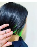 イヤリングカラー,ライムグリーン,デザインカラー,ショート/草加