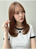 ワンカール内巻きレイヤーカット顔まわりカット