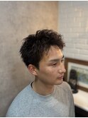 MEN’S HAIR/サーフカール/刈り上げセンターパート/印西市