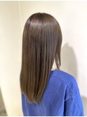 水素カラー　アッシュブラウン　うるおいカラー