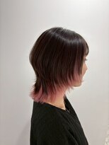 ヴァンカウンシル 一宮店(VAN COUNCIL)&nbsp;お洒落女子のピンクインナーカラー×ウルフレイヤー