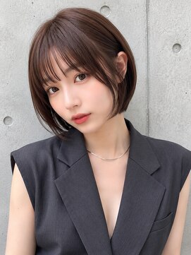 ゲイン(Gain) ショートカット×白髪ぼかし、ハイライト×縮毛矯正×髪質改善