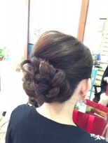 ロカット サロン(Roquat Salon)&nbsp;ロングおだんごシニヨンアレンジ【ヘアアレンジ　立川/立川南】