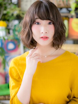 カバーヘア ブリス 戸田公園西口店(COVER HAIR bliss) *bliss戸田公園*斜めバング☆ゆるふわ小顔ボブa