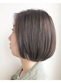 【ao hair garden】フラットボブ×ライムグレージュ