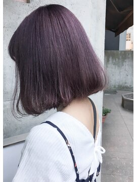 ブルーフェーセス 表参道(blue faces) 『bluefaces』ラベンダーカラー＆ミディアムボブ