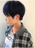 刈り上げスッキリショートのネイビーブルー☆【高田馬場/新宿】