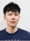 【フロントV字ライン】スパイラル×リーゼント