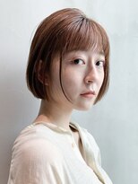 アルバム 銀座(ALBUM GINZA) ミニボブ_セシルカットココアブラウンフリンジウェーブ_47657