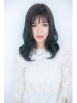 カバーヘア ブリス 戸田公園西口店(COVER HAIR bliss)&nbsp;グラマラスなブルーブラックx無造作パーマY戸田公園20代30代40代