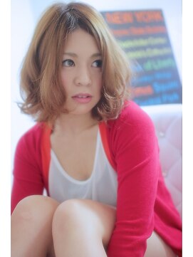 アグ ヘアー コード 甲斐店(Agu hair kord) 大きめカールのボブミディ☆