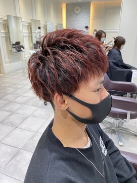 Men S Hair ブリーチありダブルカラー 赤髪 L ピーディーファクトリープラス アヴァンス Q Sタウンあべの店 Pdf Avance のヘアカタログ ホットペッパービューティー